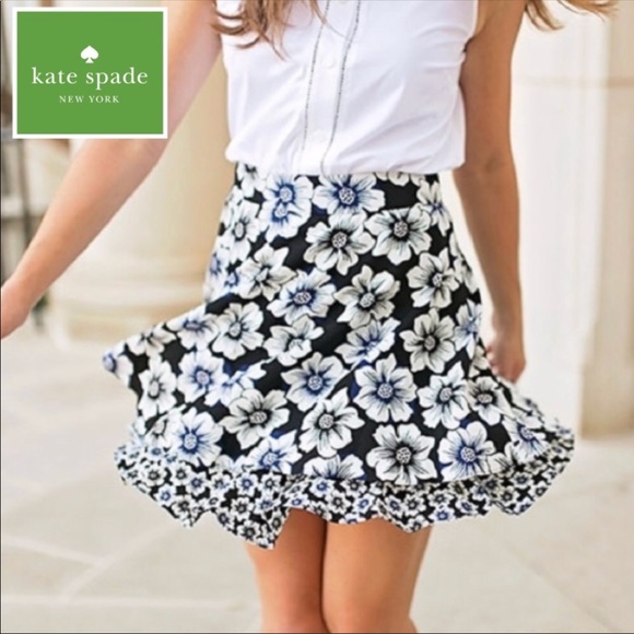 kate spade Dresses & Skirts - NWT Kate Spade Tiered Floral Mini Skirt